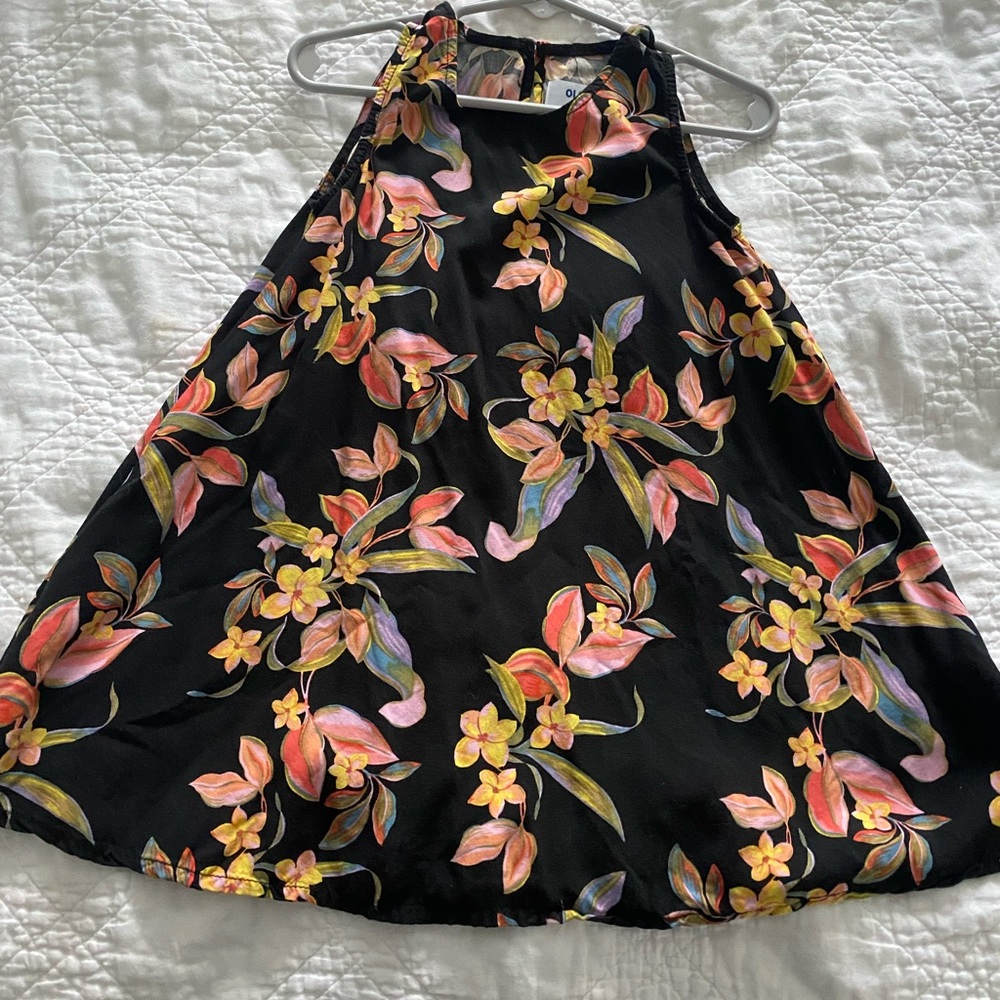 Old Navy Black Floral Dress NWOT 3T